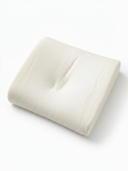 Mousse à mémoire de forme intérieure du coussin lombaire épousant la courbure du bas du dos
