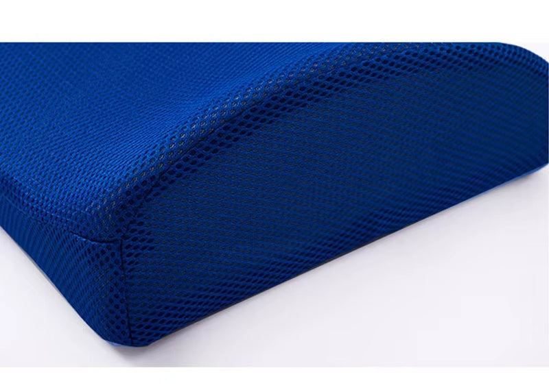 Revêtement textile respirant du coussin lombaire voiture bleu